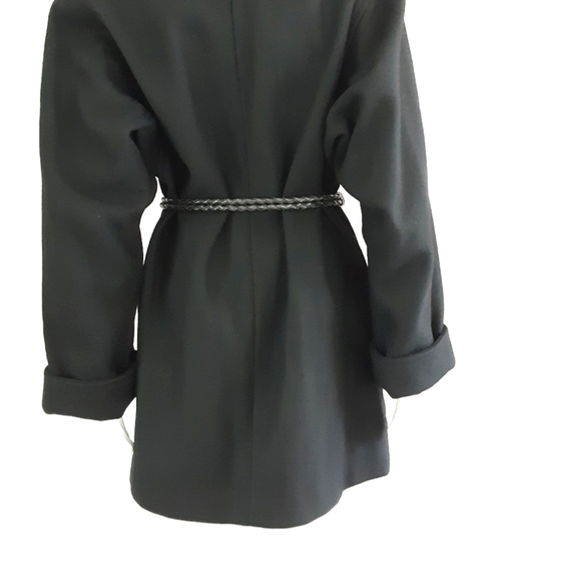 VTG DAVID BENJAMIN Double Breast 100% Wool Wide Suede Trim Collar Coat - Picture 4 of 12